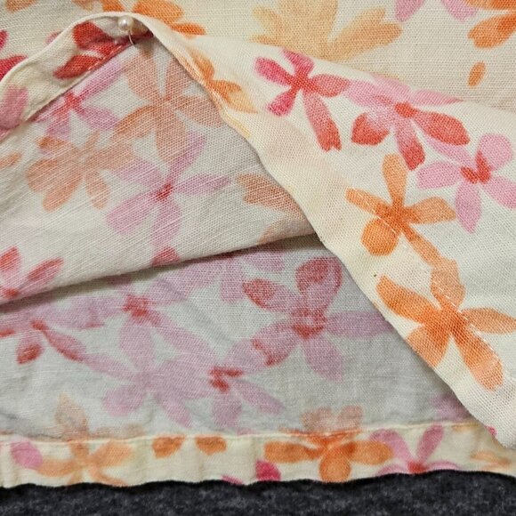 Liz Claiborne Lizport‎ Sheath Dress Women Size 6 Linen Blend Yellow Pink Floral - Picture 9 of 16